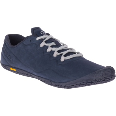 Merrell Minimal Running Shoes Vapor Glove 3 Luna Leather Navy Blue Men